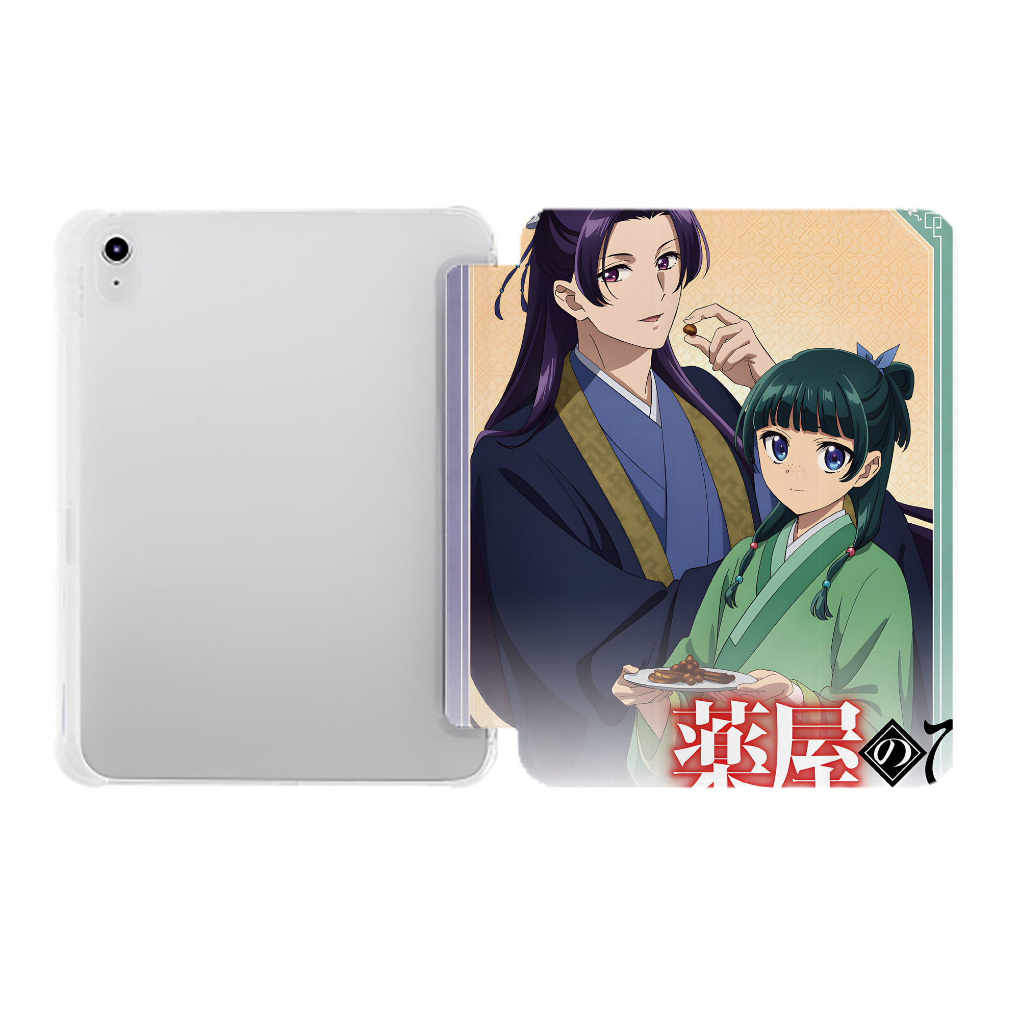 （画像用） 薬屋のひとりごと The Apothecary Diaries IPad ケース ペン収納付き 三つ折りスタンド PUレザー×シリコン 対応機種9.5/10.5/10.9インチ